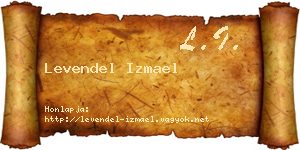 Levendel Izmael névjegykártya